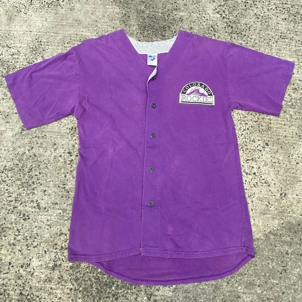 Vintage 90s Colorado Rockies jersey tee